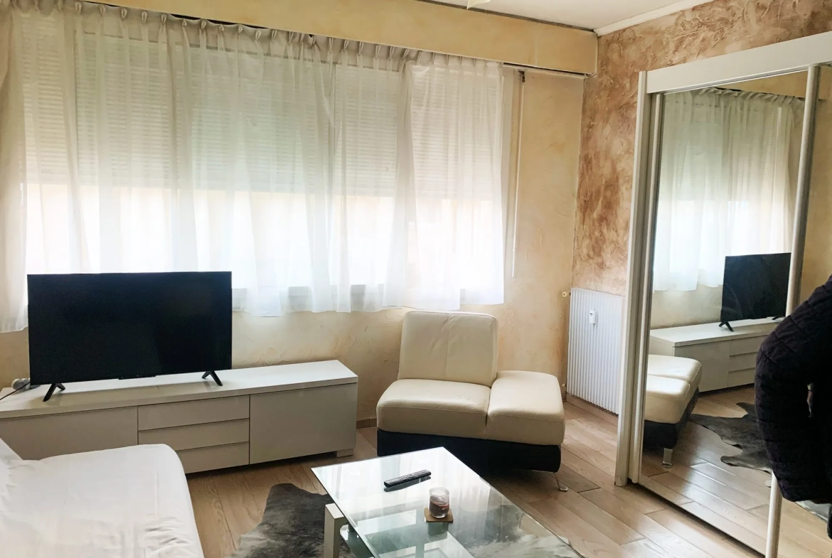 Studio à 50 m des plages à Cagnes-sur-Mer, résidence standing avec cave et calme 