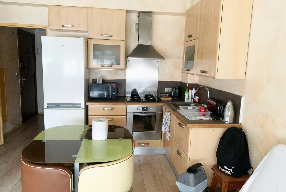 Studio à 50 m des plages à Cagnes-sur-Mer, résidence standing avec cave et calme 