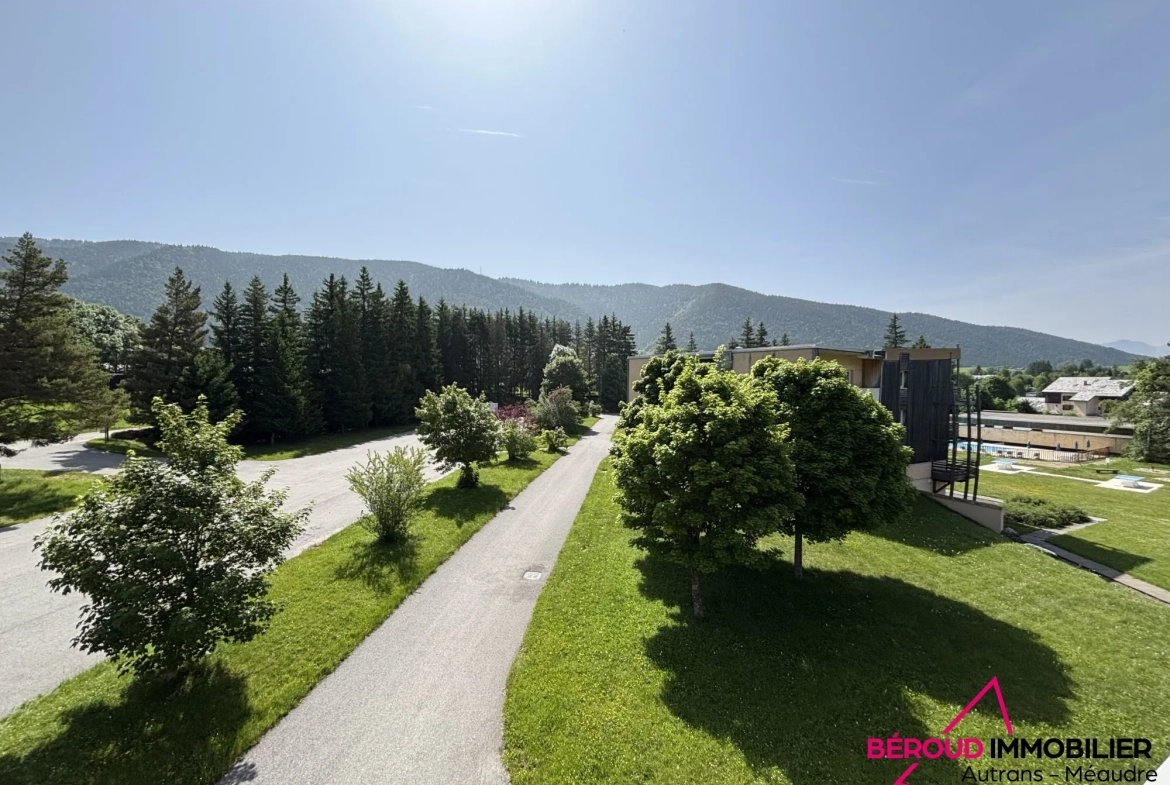 Appartement 2 pièces à vendre à Autrans-Méaudre en Vercors, vue dégagée 