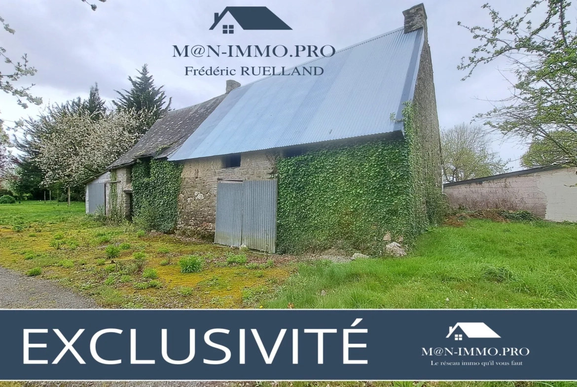 Bâtisse en pierre à rénover à Pipriac, potentiel élevé, calme et verdoyant 