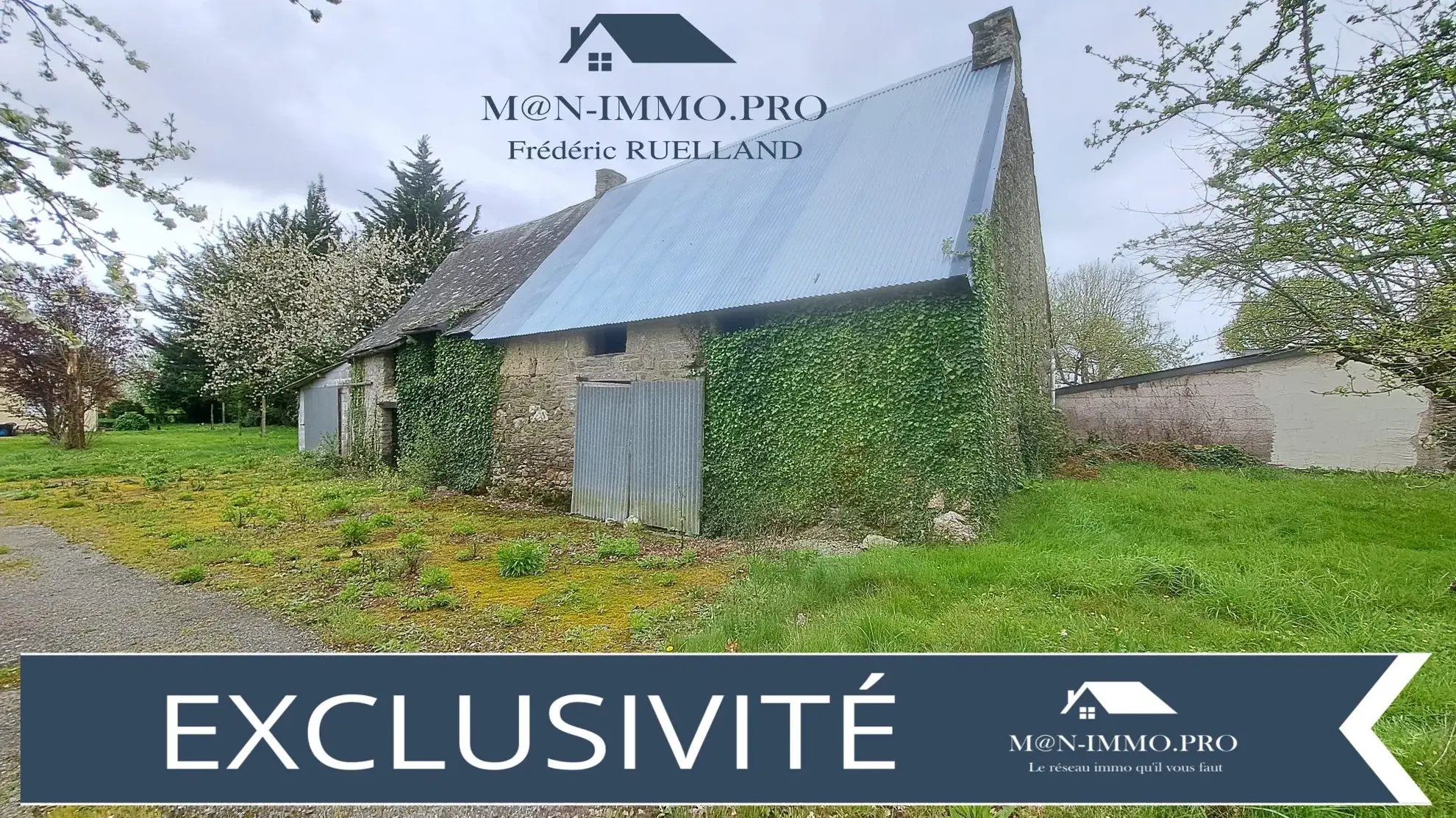 Bâtisse en pierre à rénover à Pipriac, potentiel élevé, calme et verdoyant 