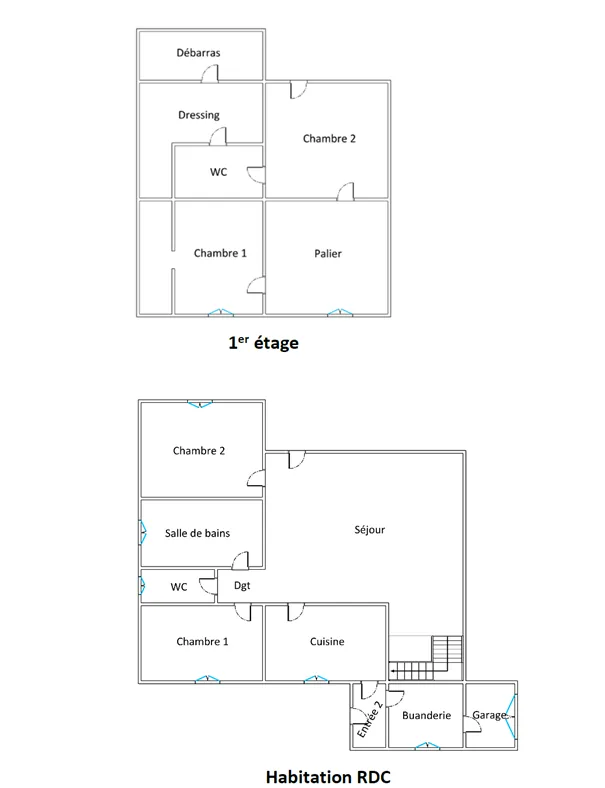 Maison 4 chambres à Lerm et Musset avec grand terrain et garage 