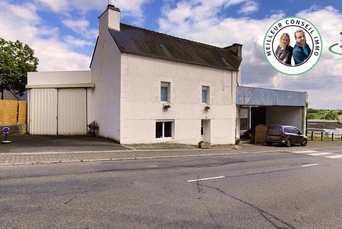 Immeuble à vendre à Guerlédan avec habitation et potentiel commercial 