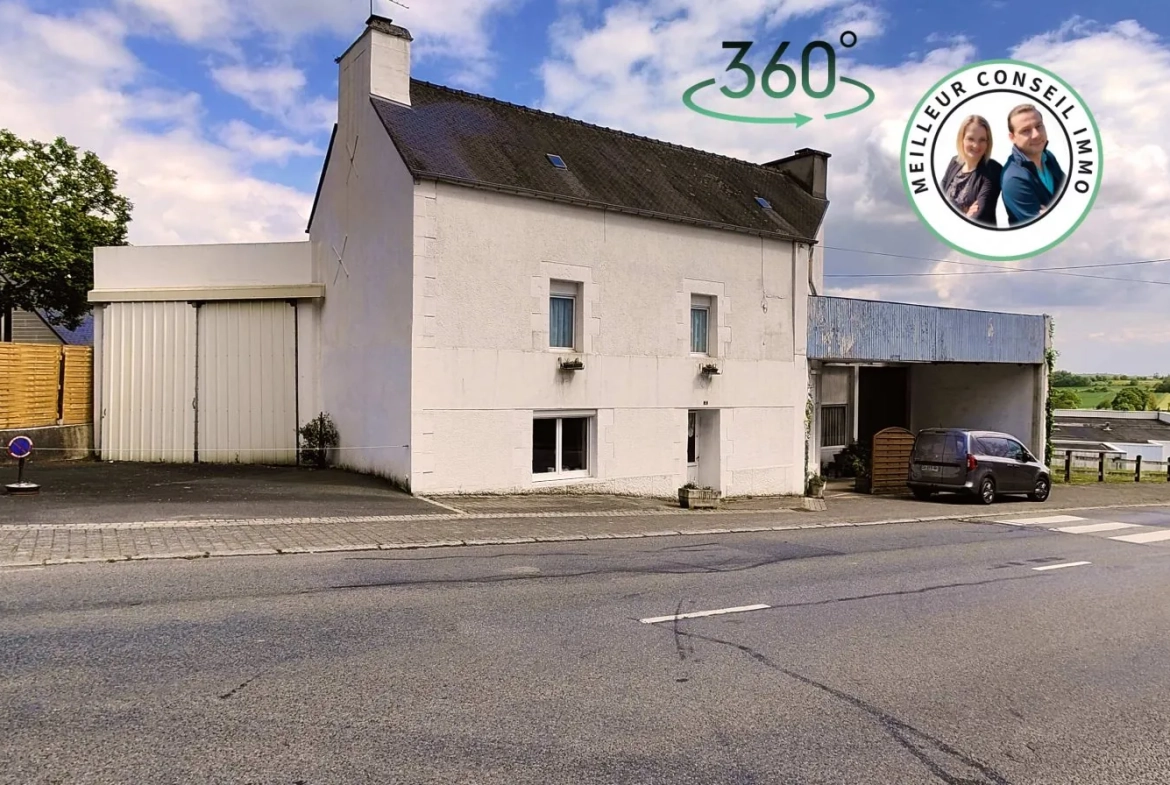 Immeuble à vendre à Guerlédan avec habitation et potentiel commercial 
