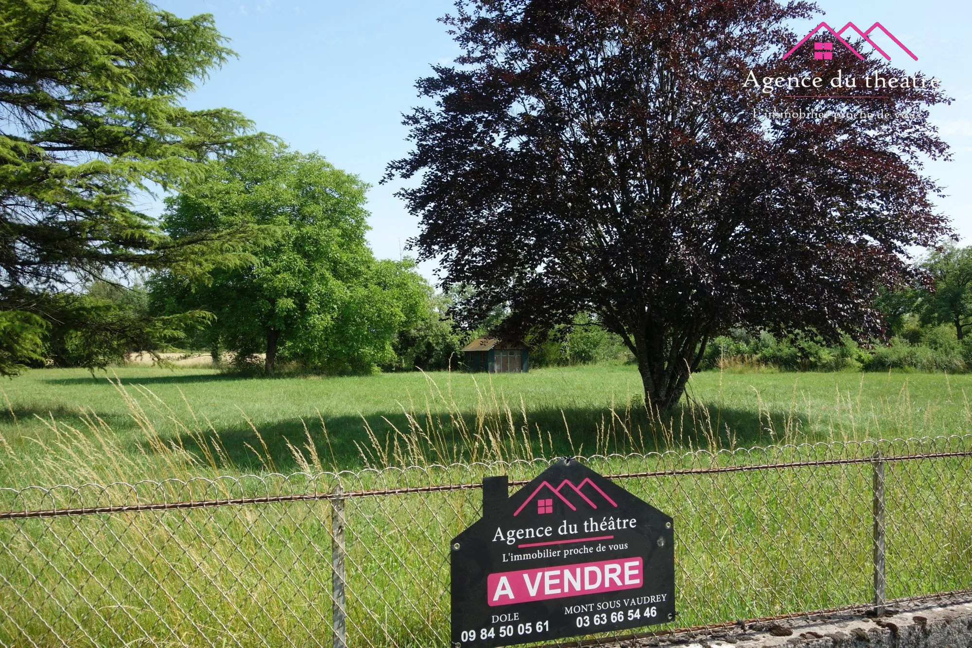 Terrain constructible plat de 2606 m² à Montbarrey - Viabilisé 