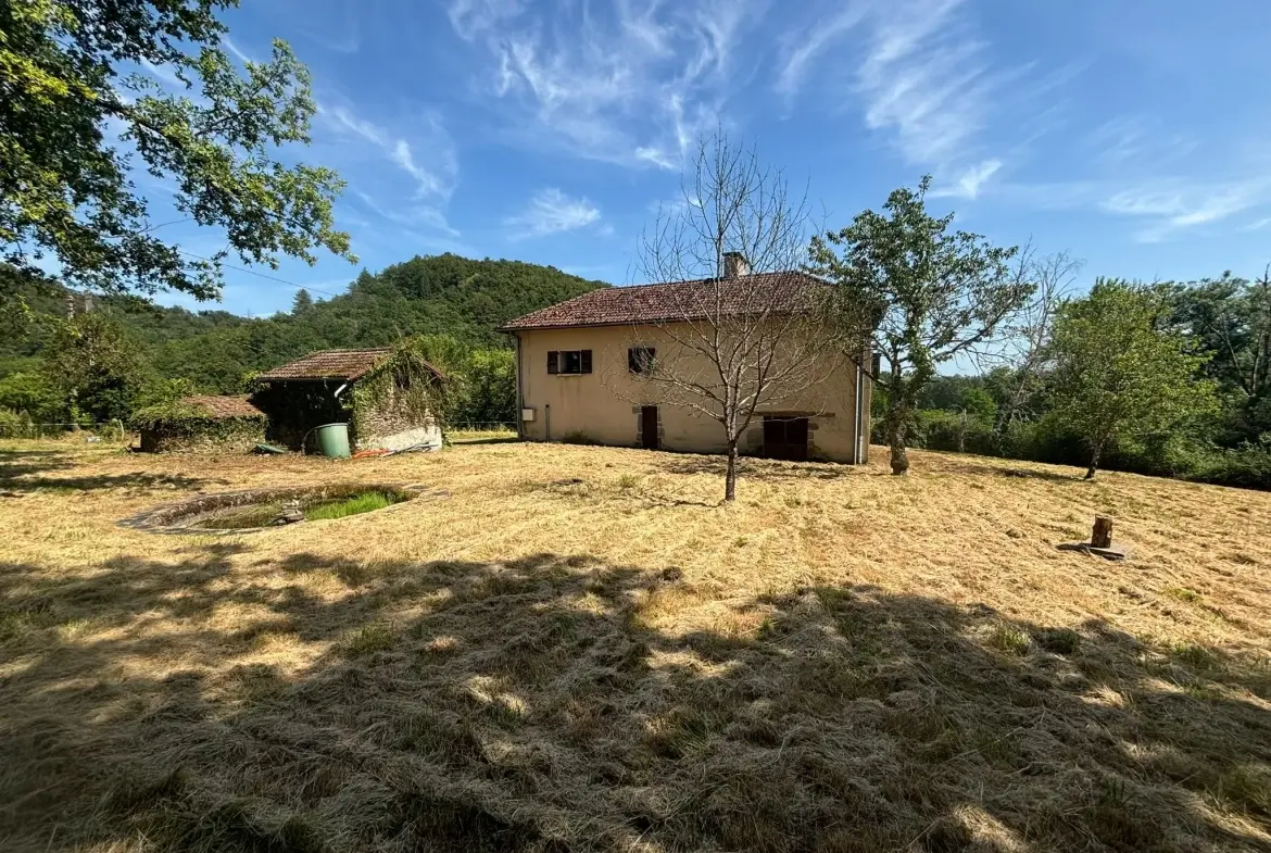 Maison Auvergnate à rénover avec jardin, proche Maurs-la-Jolie 