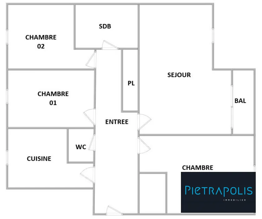 Appartement T4 de 76m² à Dijon, quartier Drapeau/Charmette, idéal colocation 