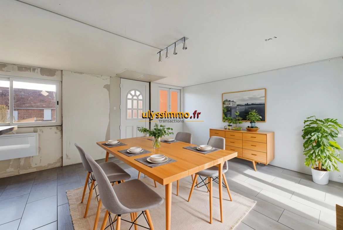 Maison de plain-pied à Warvillers avec jardin et terrasse orientée sud 