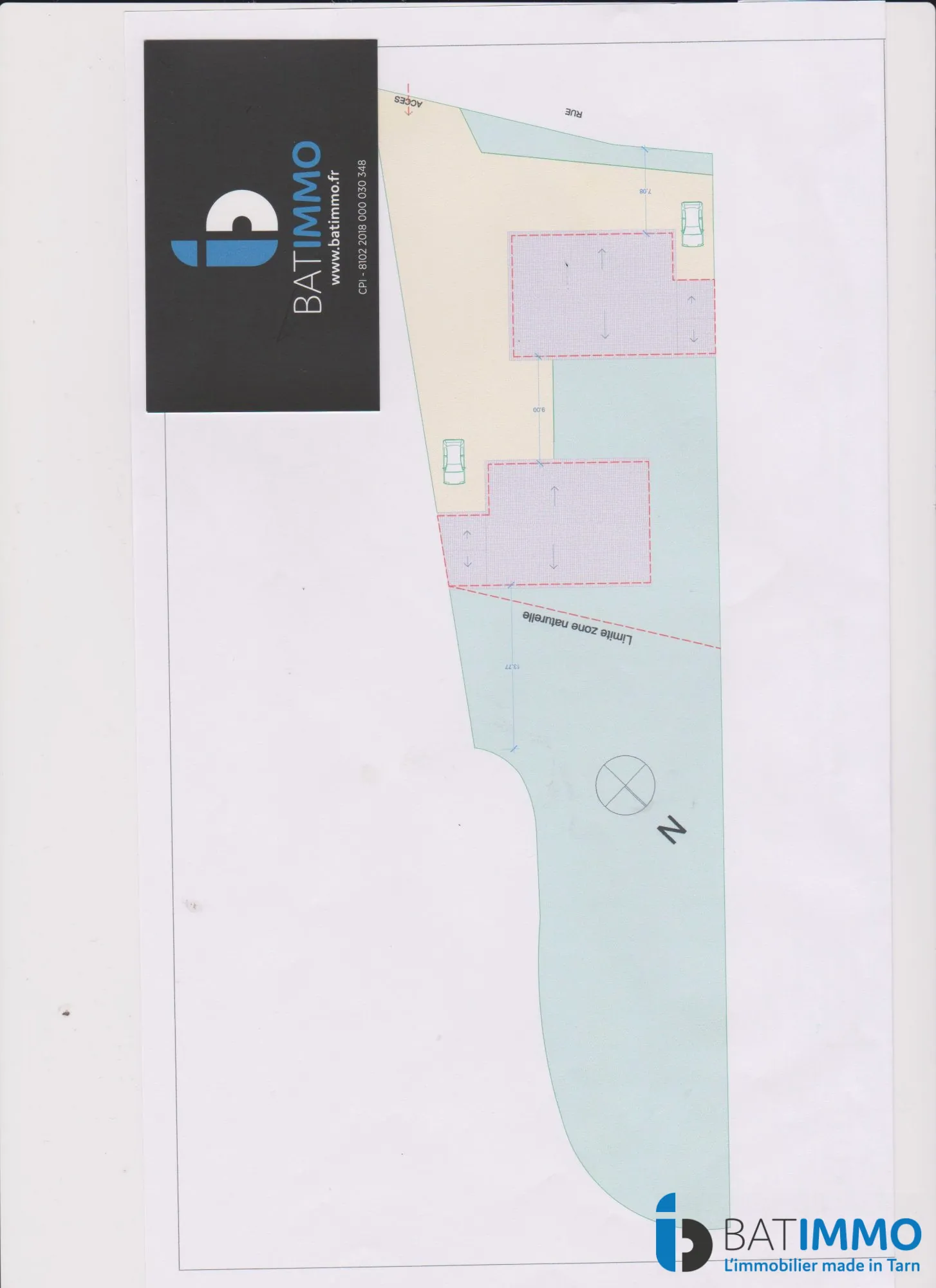 Terrain constructible à Graulhet de 1894 m² – calme, naturel, viabilisé à proximité 