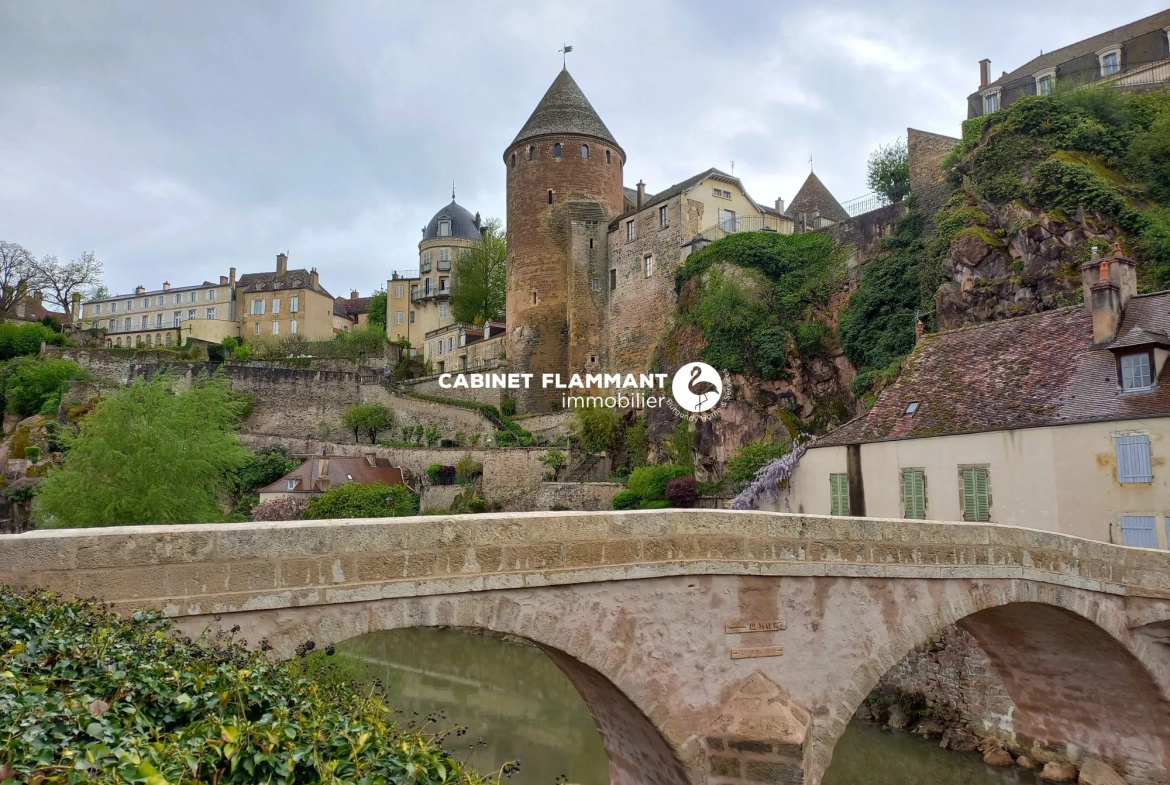 Maison ancienne avec vue imprenable et jardin à Semur-en-Auxois 