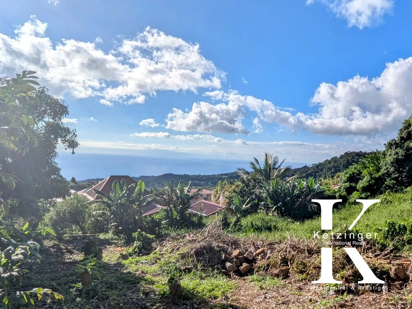 Terrain constructible à vendre à Saint-Claude avec vue mer en Guadeloupe 