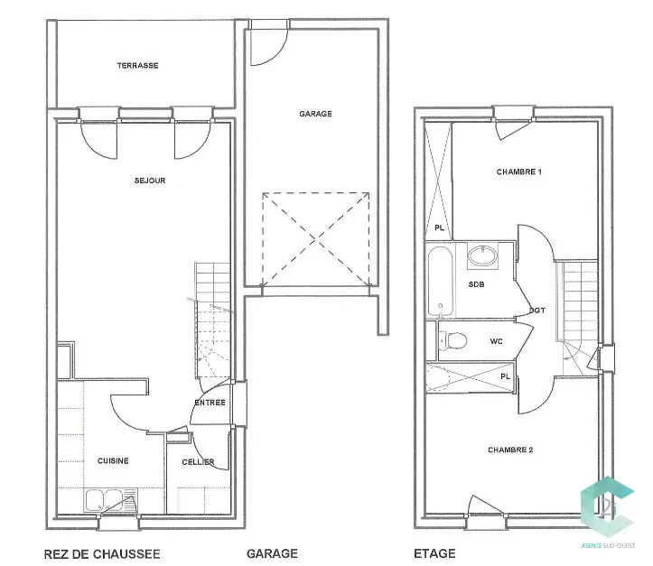 Villa T3 à Carcassonne avec jardin, garage et location en cours 