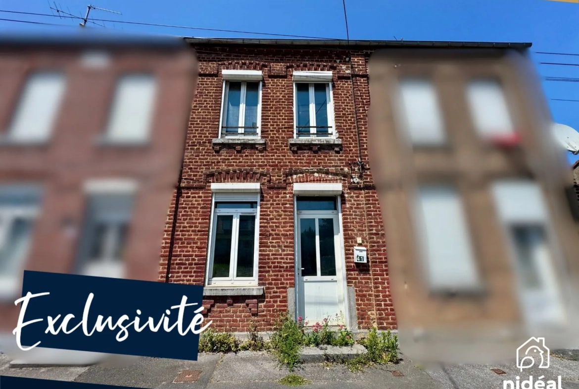 Maison mitoyenne à Rousies avec 3 chambres et cave - Bien à découvrir 