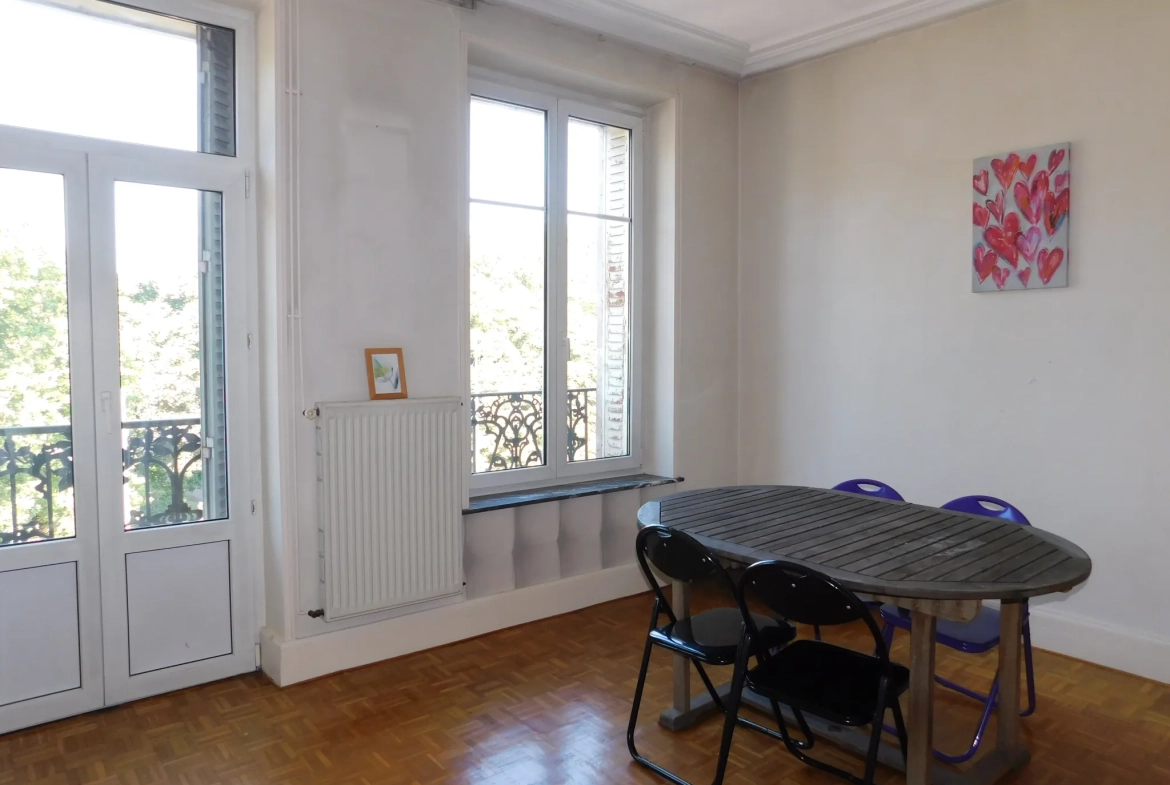 Spacieux appartement T3 Bis avec balcon face au Parc de la Pépinière à Nancy 