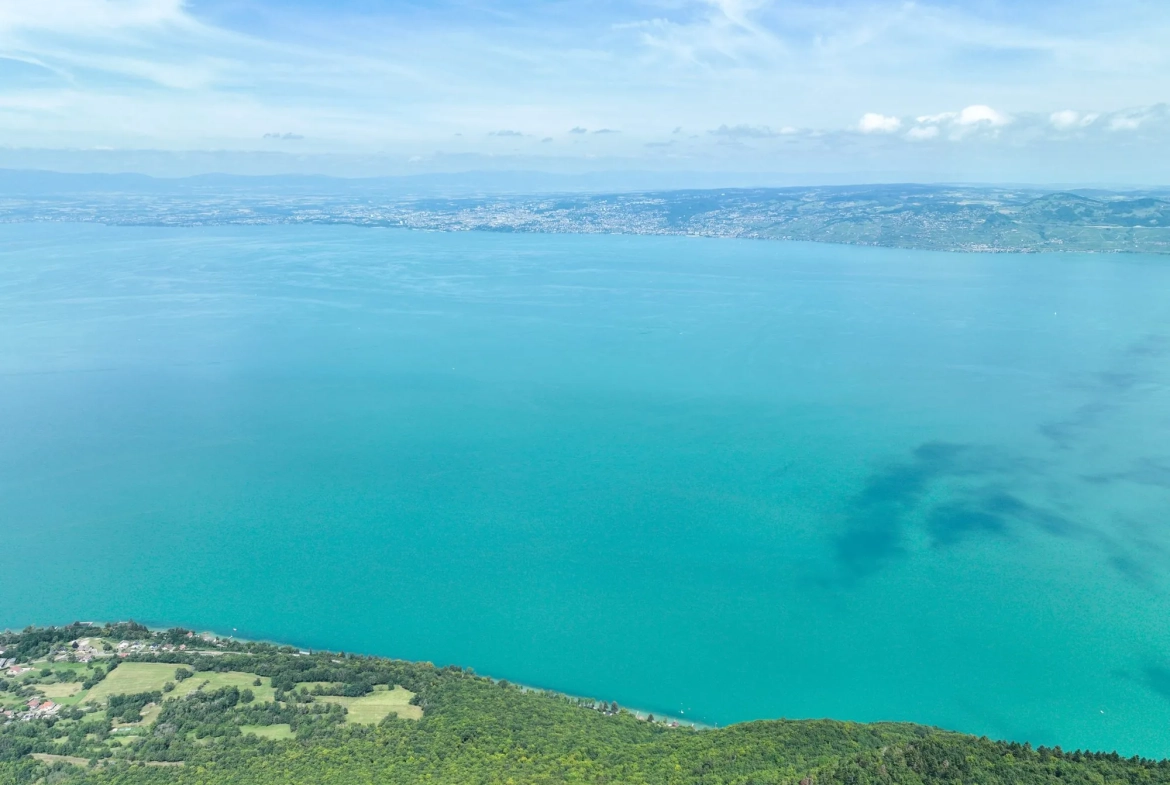 Terrain constructible de 485 m² à Thollon-les-Mémises, calme et ensoleillé 