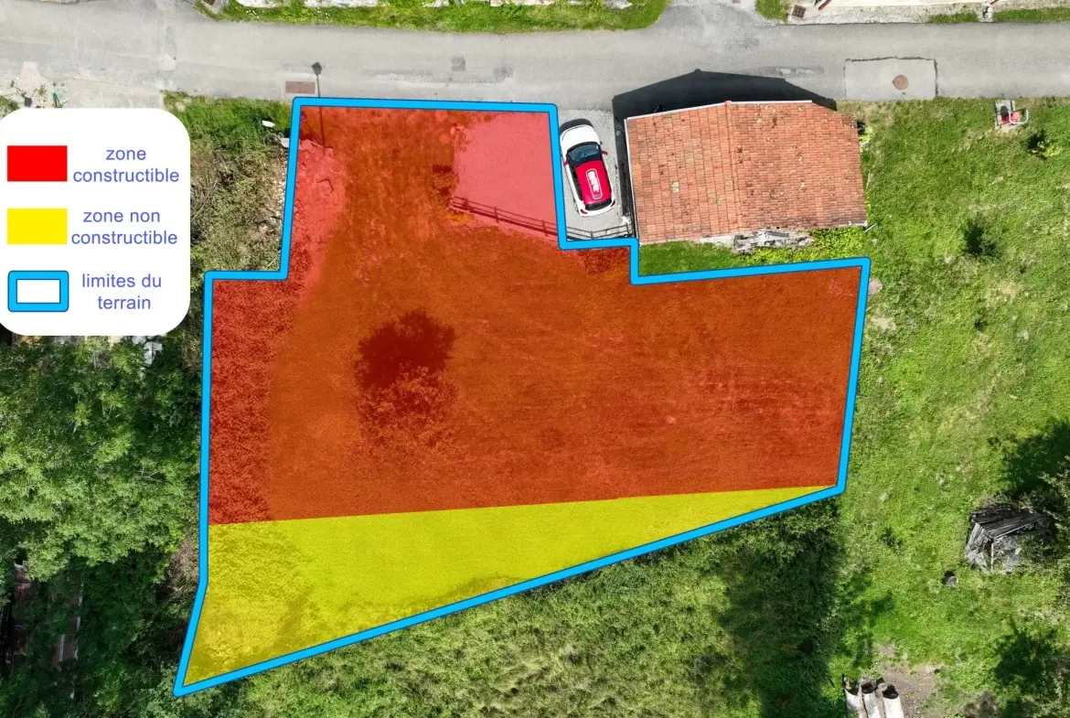 Terrain constructible de 485 m² à Thollon-les-Mémises, calme et ensoleillé 