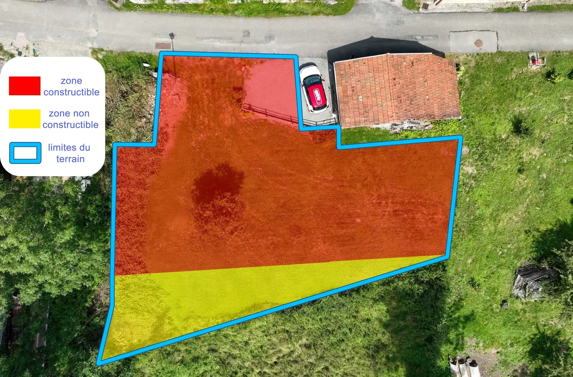 Terrain constructible de 485 m² à Thollon-les-Mémises, calme et ensoleillé 