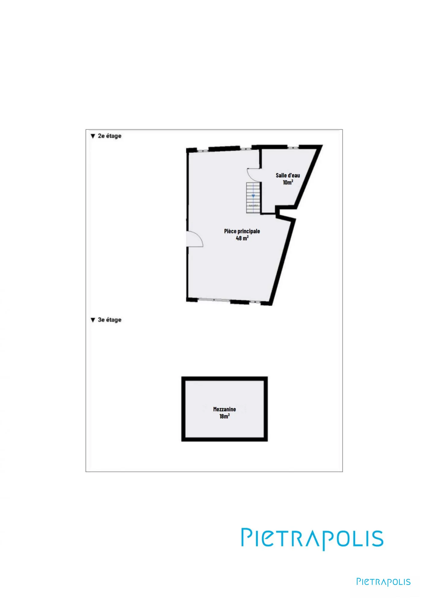 Appartement loft T2 de 79 m² en hyper-centre de Vienne 