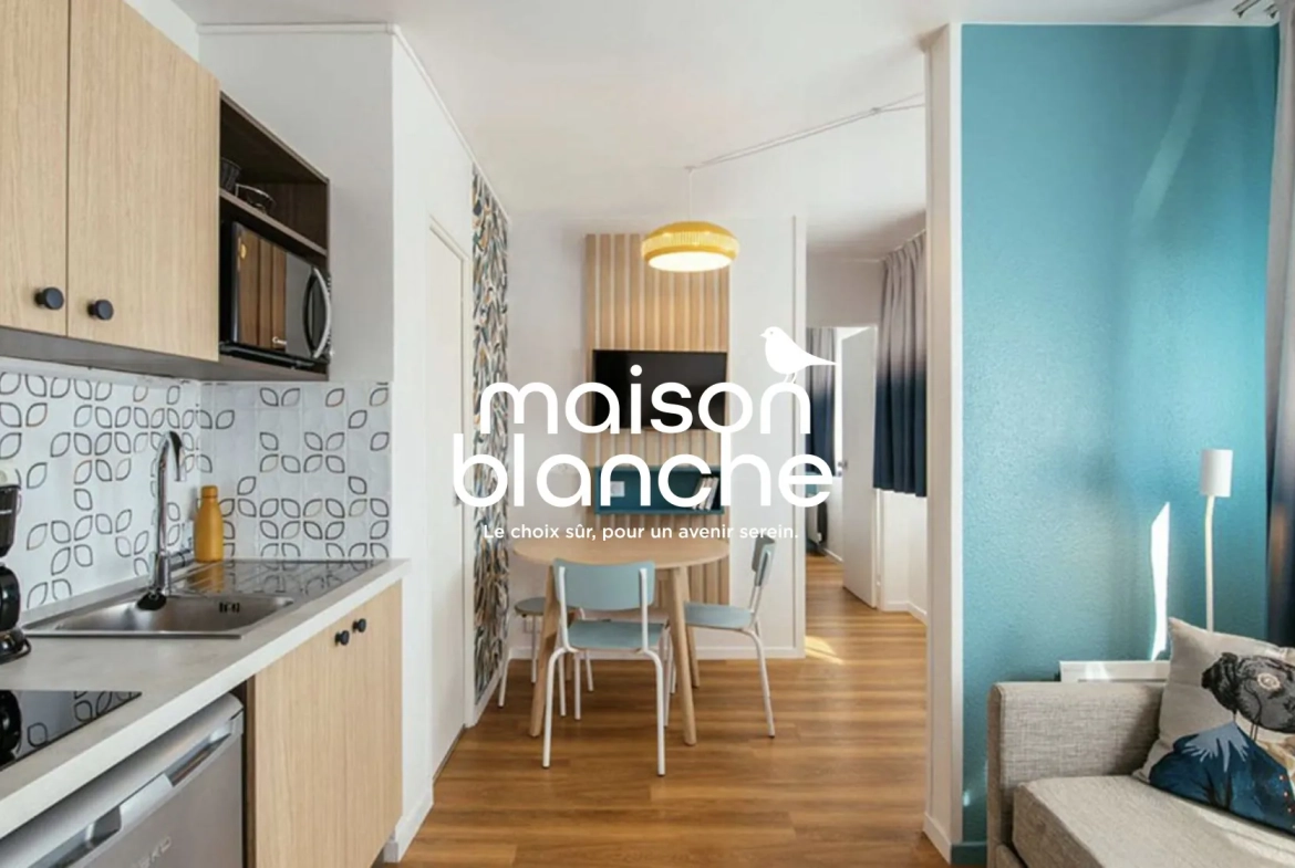 Appartement T1 meublé à Paris La Villette en LMNP avec bail commercial jusqu'en 2029 