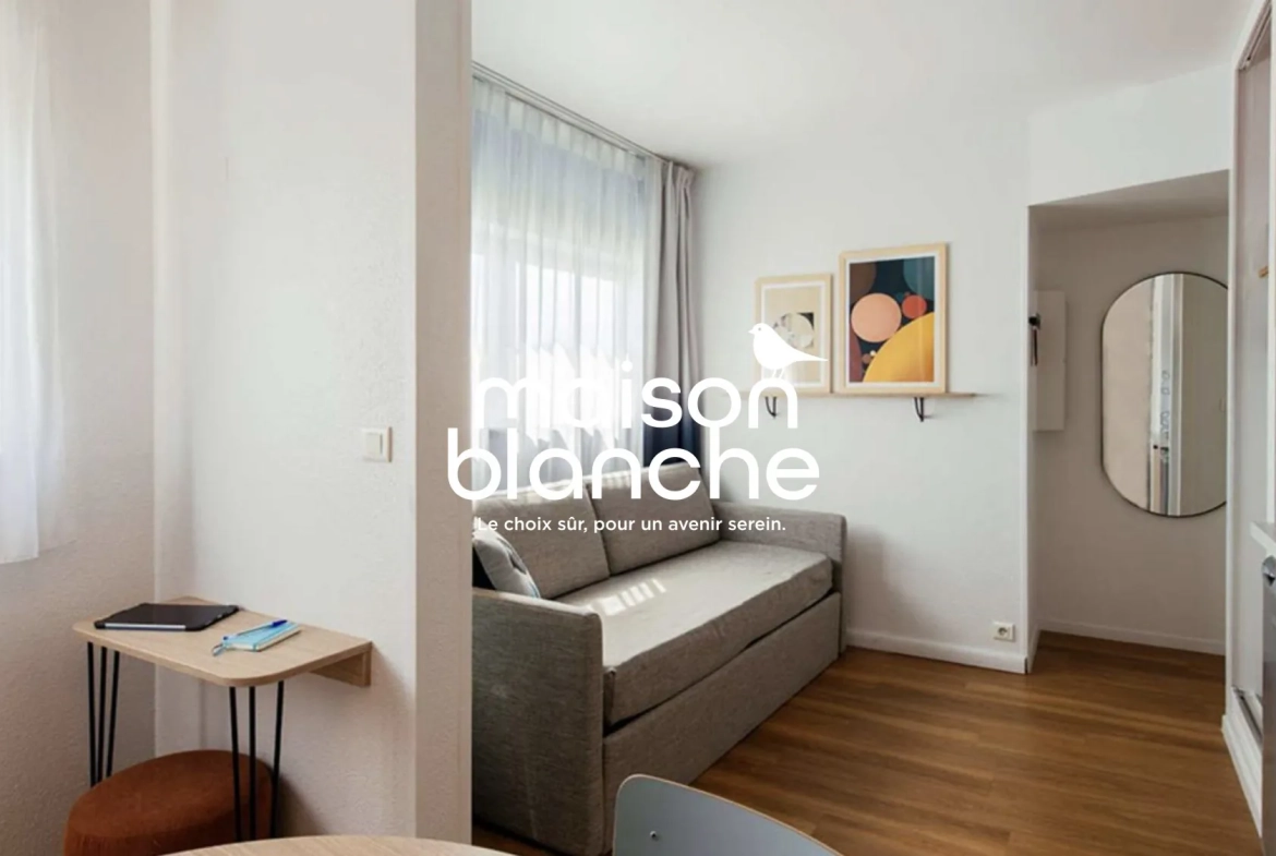 Appartement T1 meublé à Paris La Villette en LMNP avec bail commercial jusqu'en 2029 
