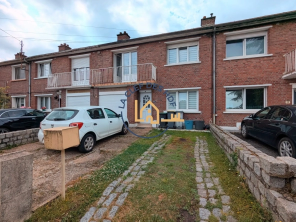 Charmante maison mitoyenne à vendre à Corbehem, 88,70 m² avec jardin et potentiel de rénovation