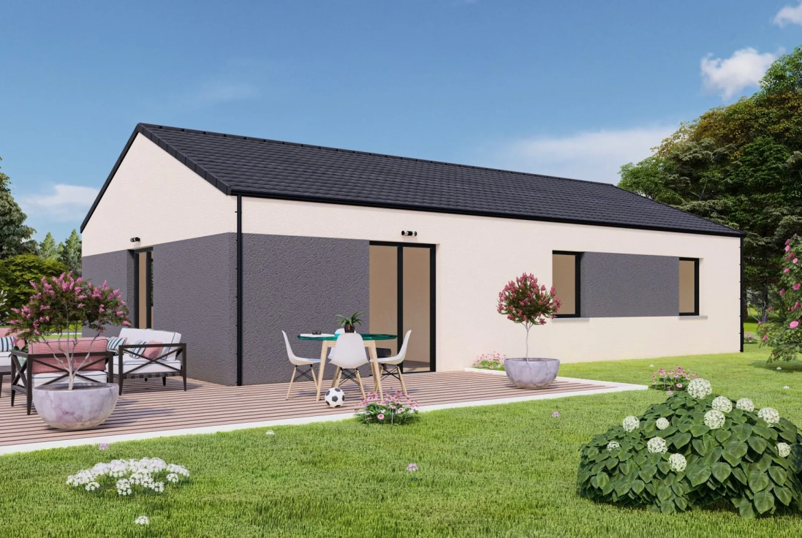 Maison neuve à Crépoy – Modèle Sirius de plain-pied de 78 m² 