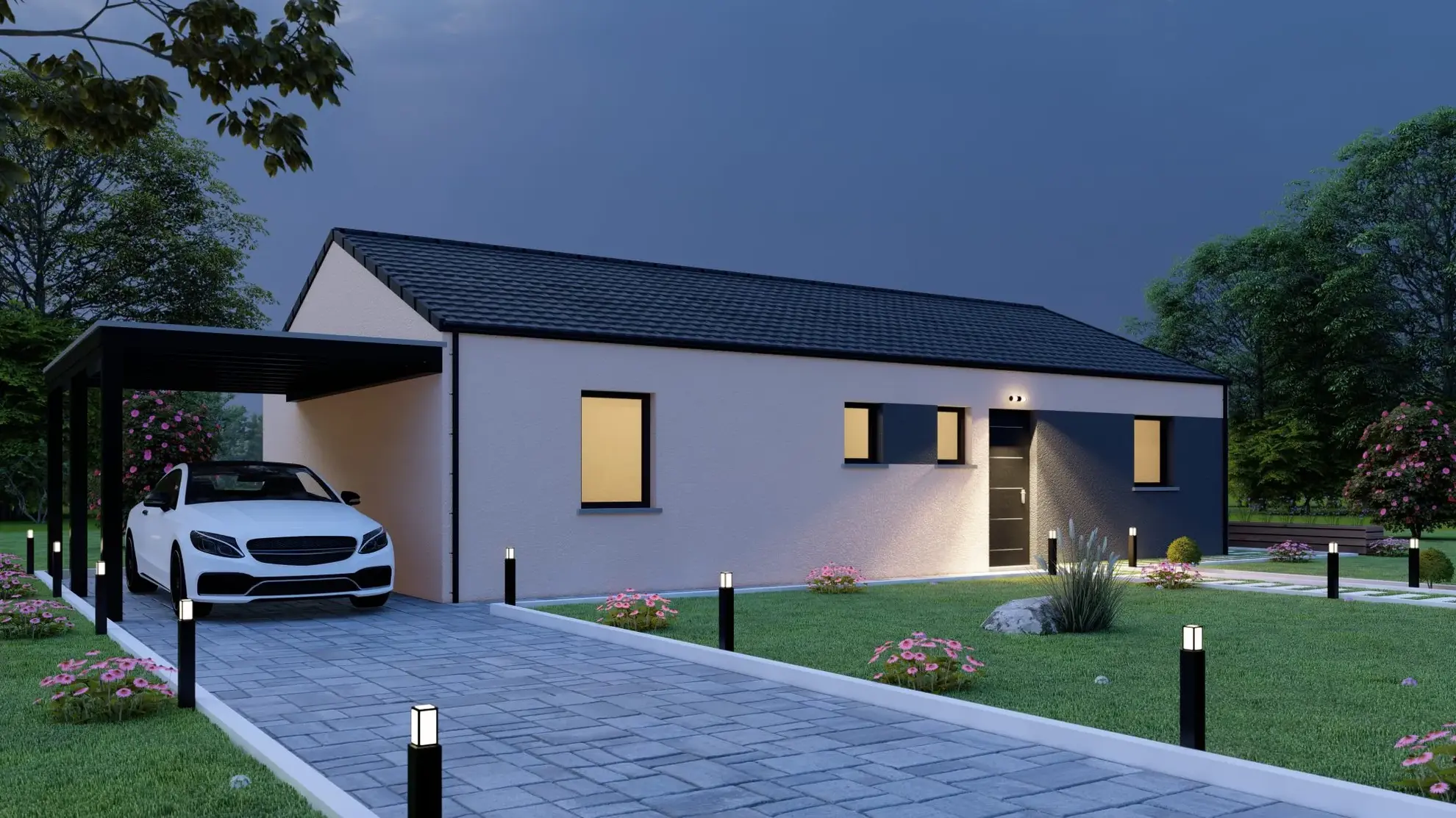 Maison neuve à Crépoy – Modèle Sirius de plain-pied de 78 m² 