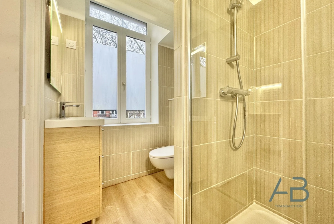 Appartement T1 bis/T2 rénové à Lille JB Lebas, idéal investisseur ou primo-accédant 