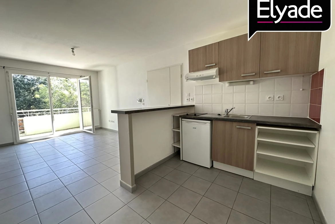 A vendre Appartement T2 de 41 m² à Aucamville avec balcon et parking privé 