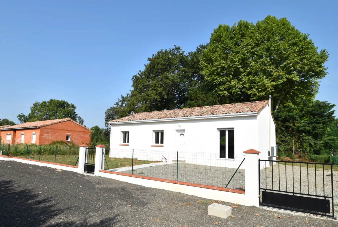 Villa neuve 90 m² à Montbeton, construction 2023, cadre calme et proche de Montauban 