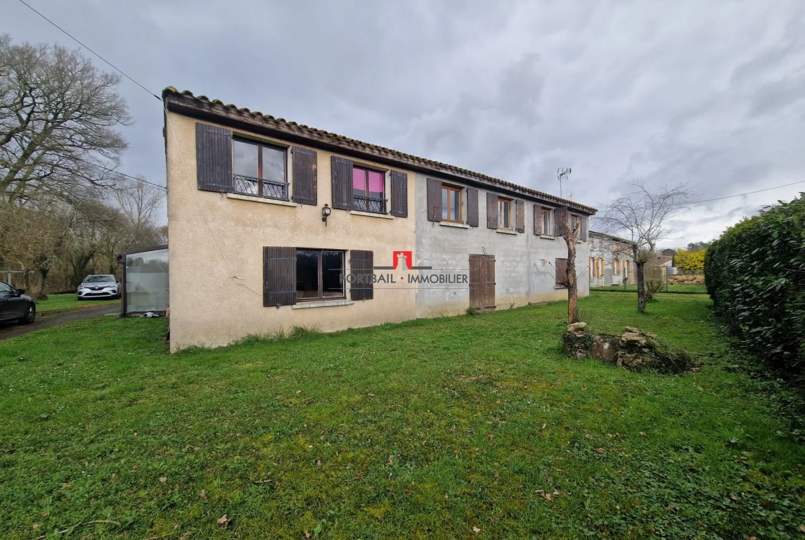 Maison à rénover à 5 min de l'A10 avec grand jardin et grange, idéal potentiel d'aménagement 