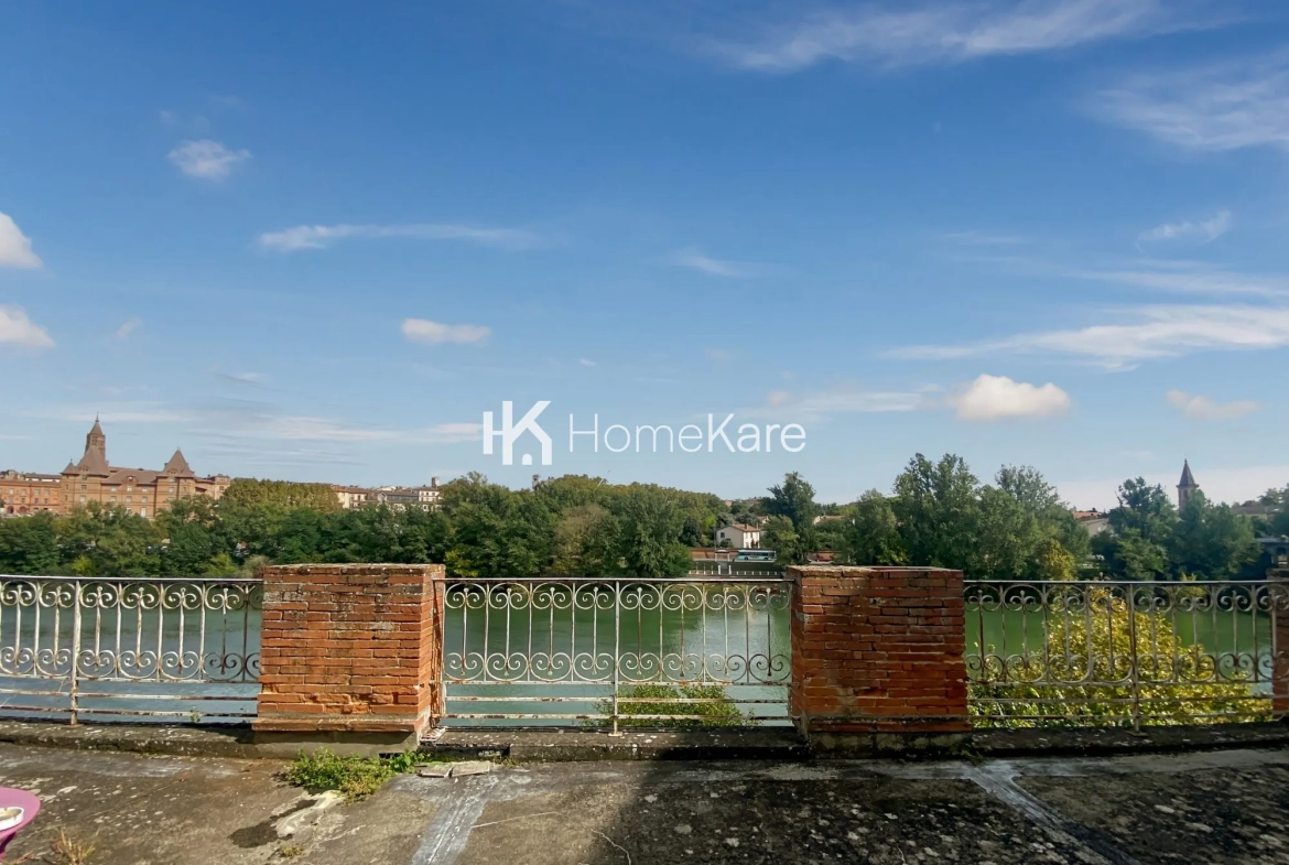 Appartement duplex 120m² avec vue sur le Tarn à Montauban - Dernier étage 