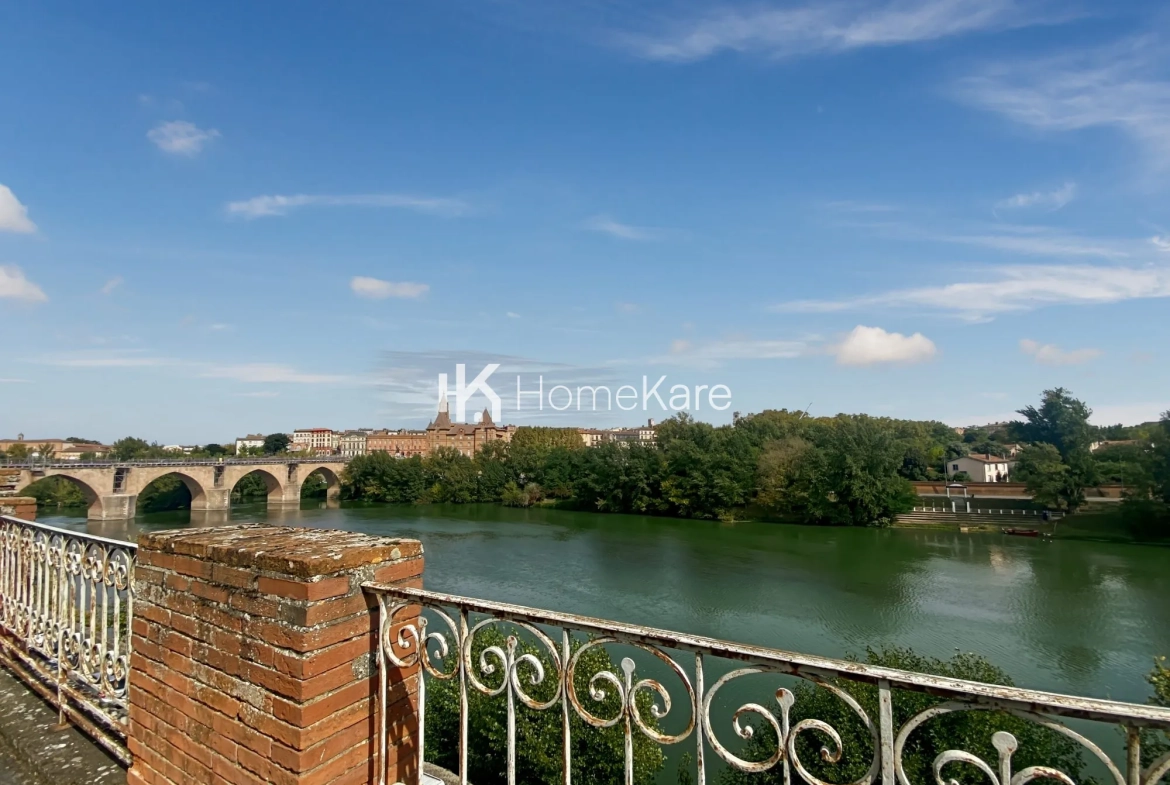 Appartement duplex 120m² avec vue sur le Tarn à Montauban - Dernier étage 