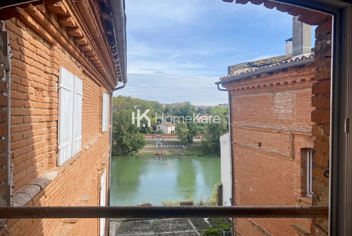 Appartement duplex 120m² avec vue sur le Tarn à Montauban - Dernier étage 