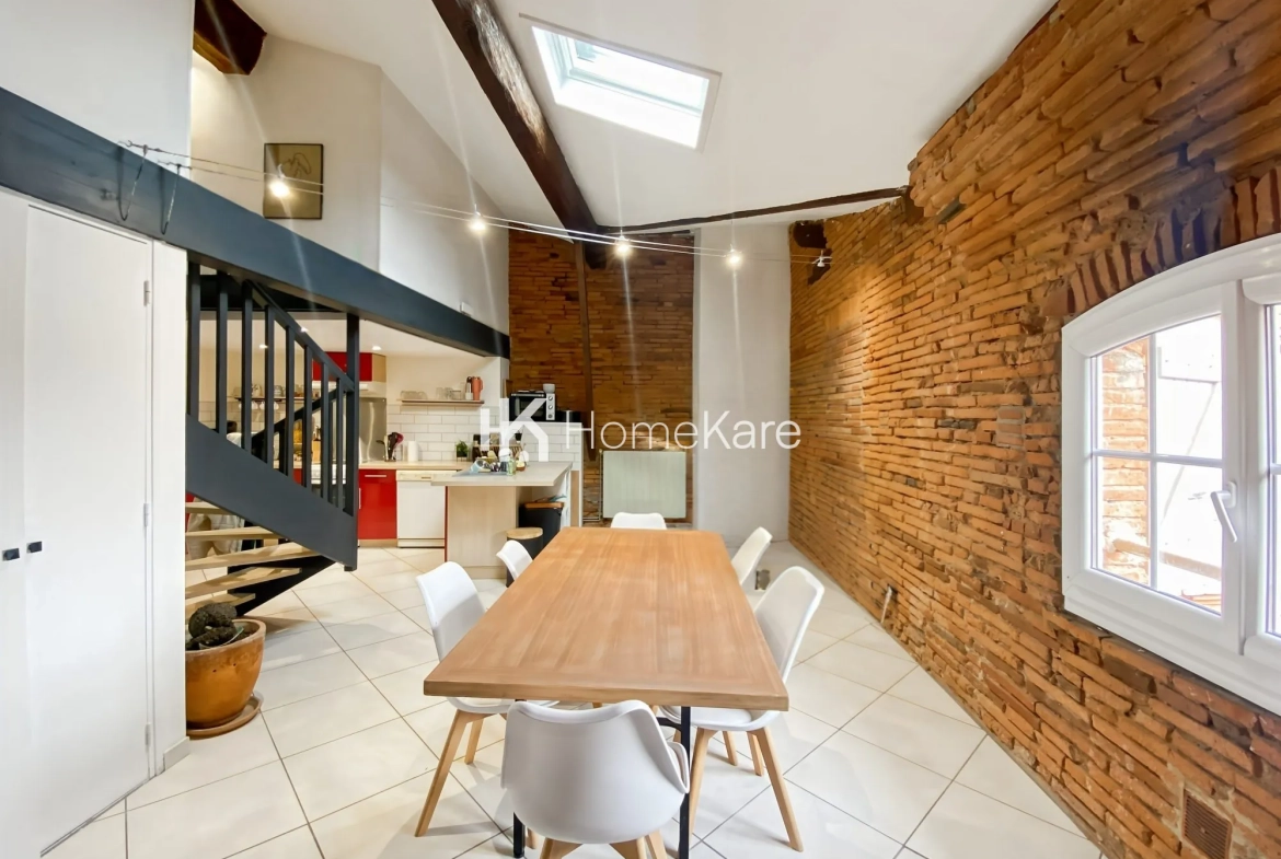 Appartement duplex 120m² avec vue sur le Tarn à Montauban - Dernier étage 