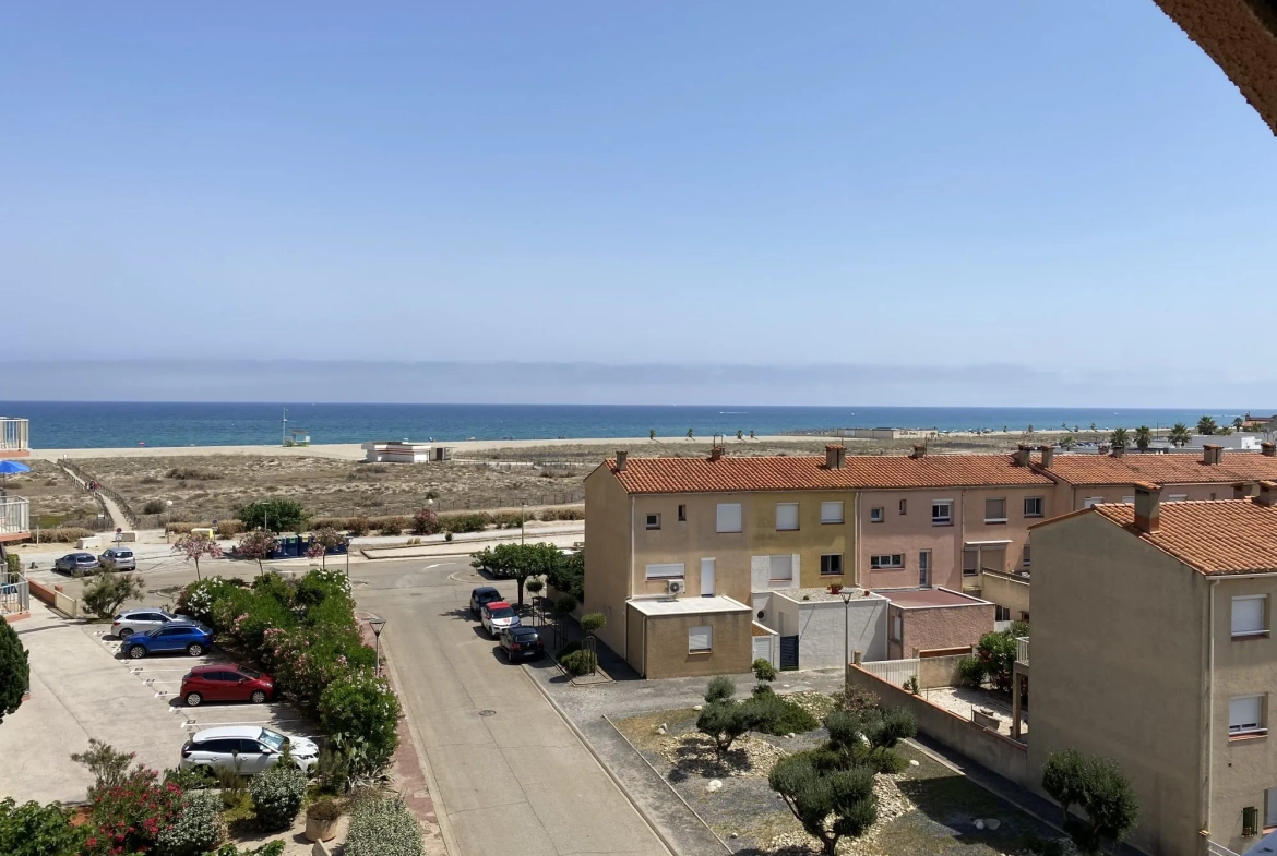 Duplex T3 avec vue sur mer à Le Barcarès - Appartement meublé avec parking privé 