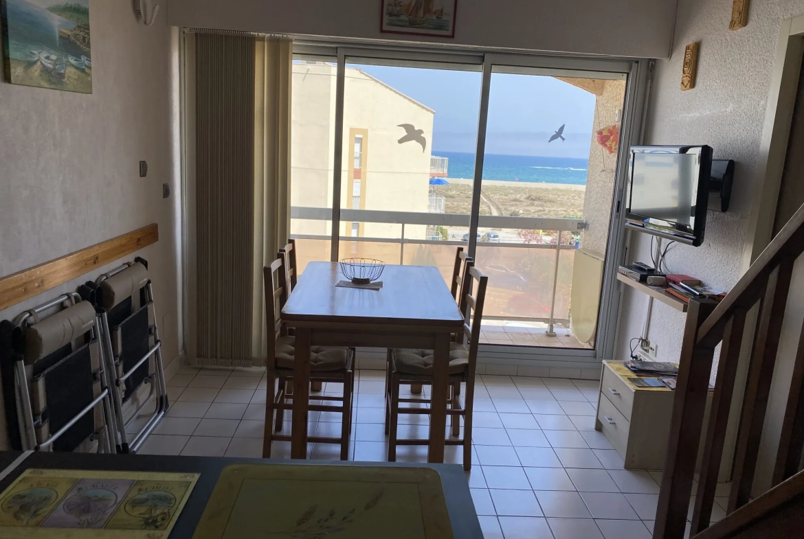 Duplex T3 avec vue sur mer à Le Barcarès - Appartement meublé avec parking privé 