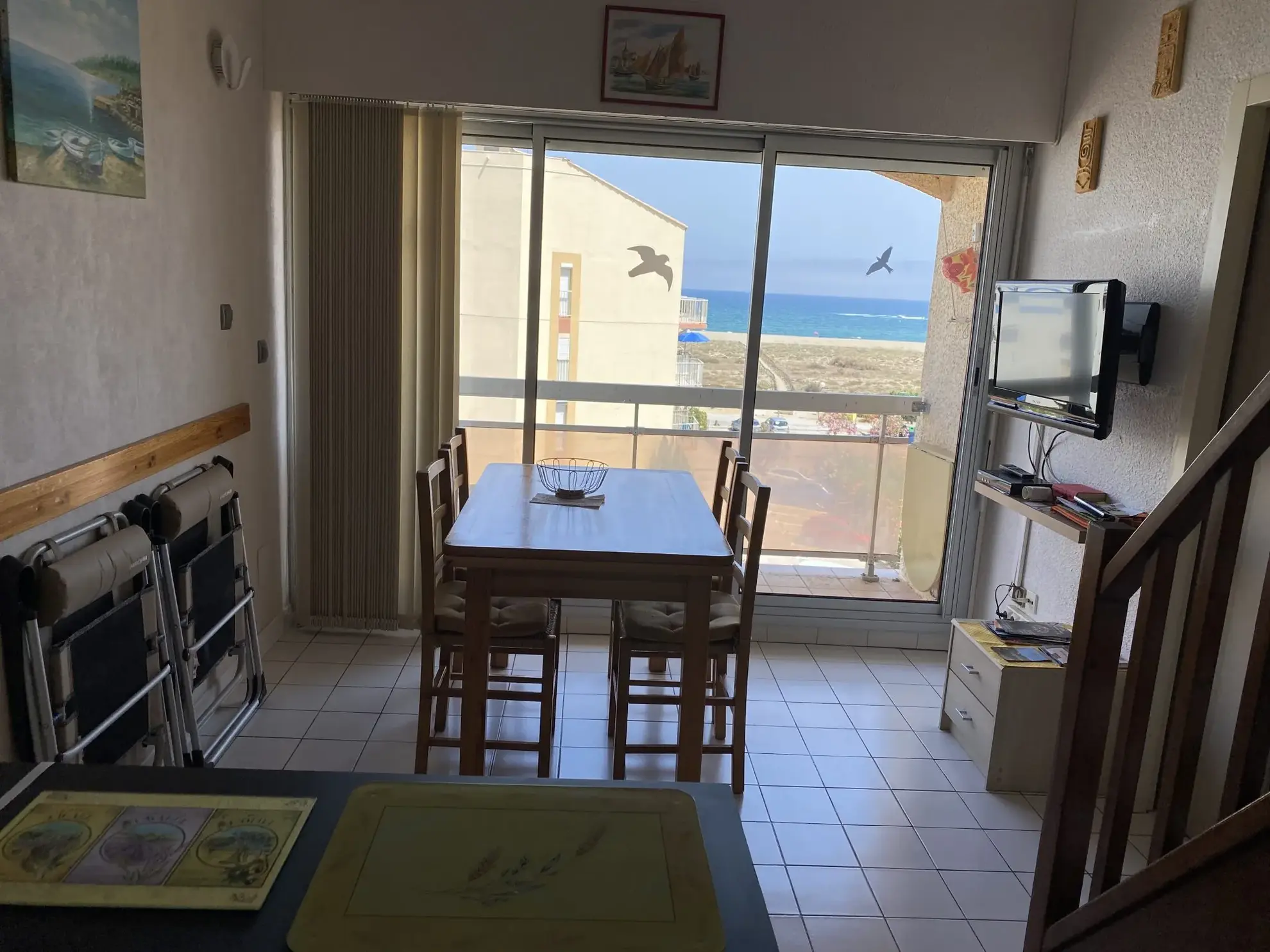 Duplex T3 avec vue sur mer à Le Barcarès - Appartement meublé avec parking privé 
