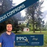 Terrain de loisirs de 3 400 m² à Mansigné avec petit bâtiment