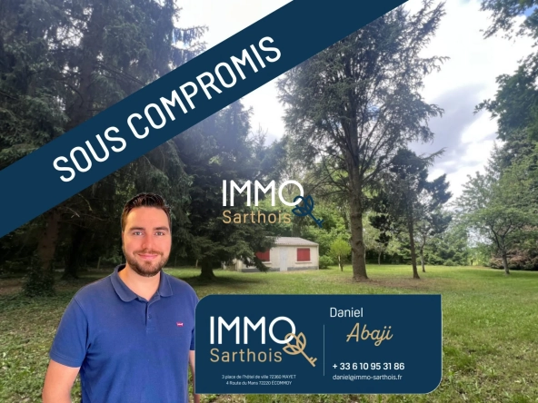 Terrain de loisirs de 3 400 m² à Mansigné avec petit bâtiment