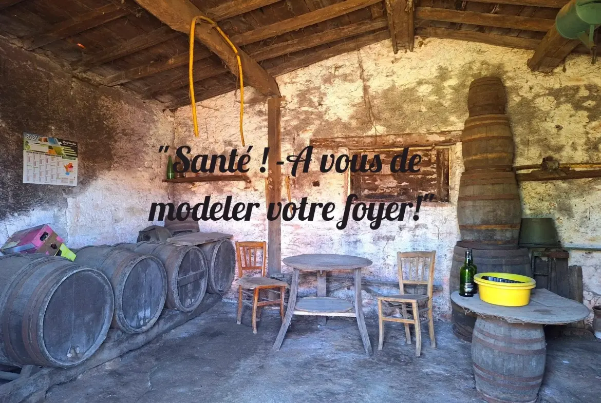Maison à rénover avec terrain de 5500 m² à La Boissière-du-Doré 