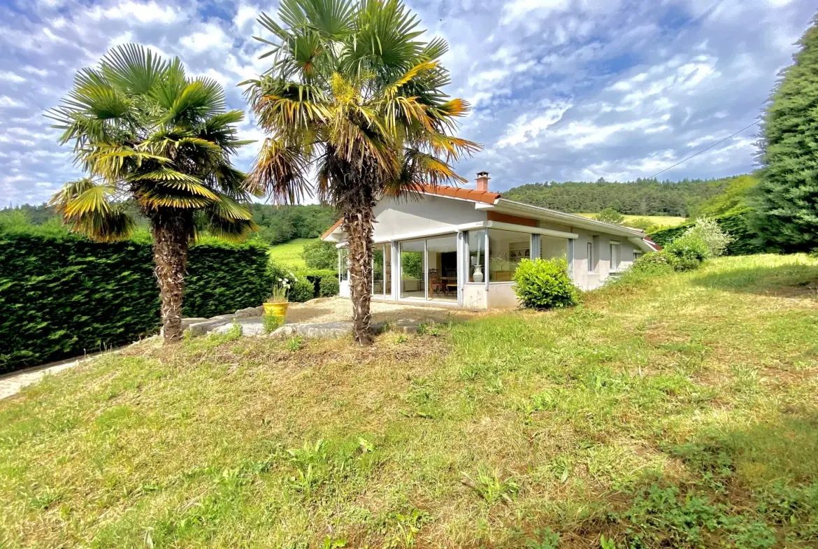 Magnifique maison de 101 m² avec terrain, piscine, tennis et studio proche de Bourg-Argental 