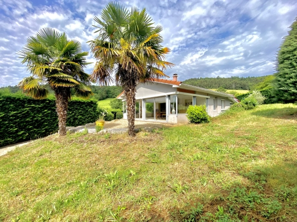 Magnifique maison de 101 m² avec terrain, piscine, tennis et studio proche de Bourg-Argental
