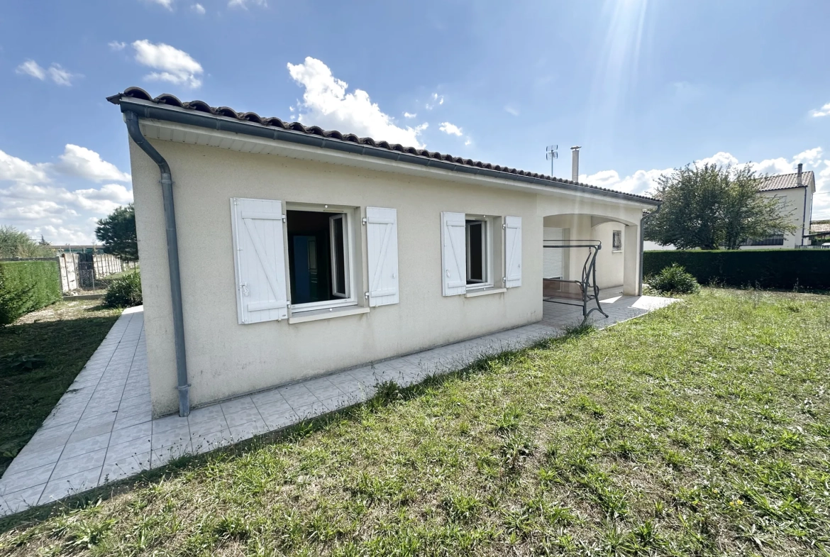Maison de plain-pied à Marmande avec 3 chambres et jardin clos à vendre 