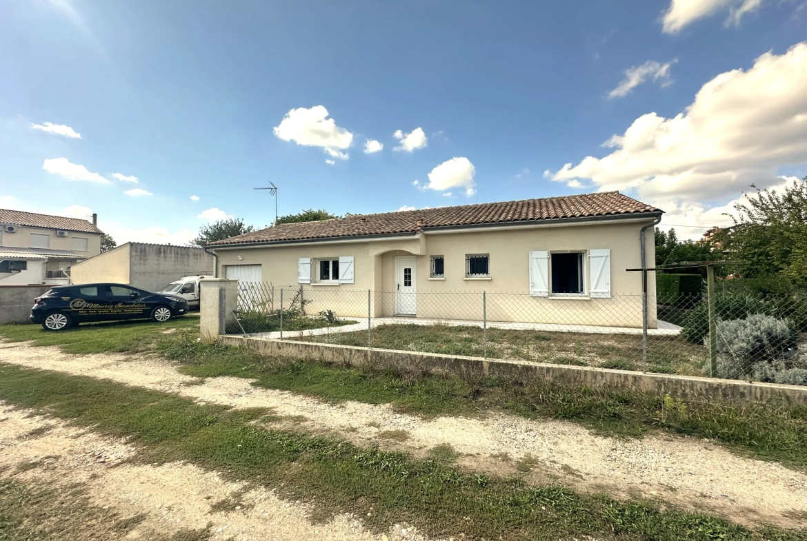 Maison de plain-pied à Marmande avec 3 chambres et jardin clos à vendre 