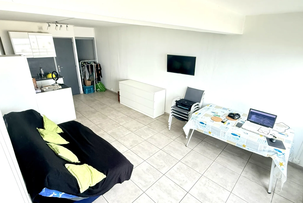 Studio cabine rénové avec vue panoramique sur la mer à Le Barcarès 