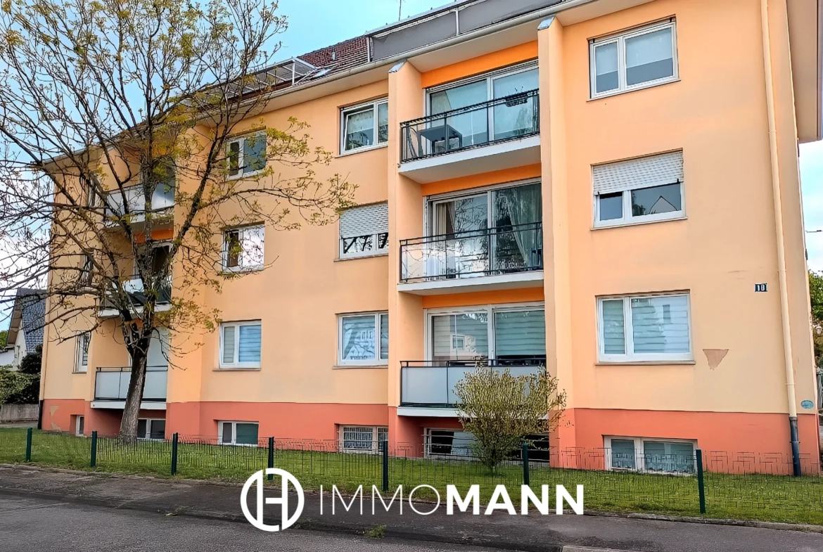 Belle appartement 4 pièces de 96 m² avec balcon, garage et cave à Haguenau 