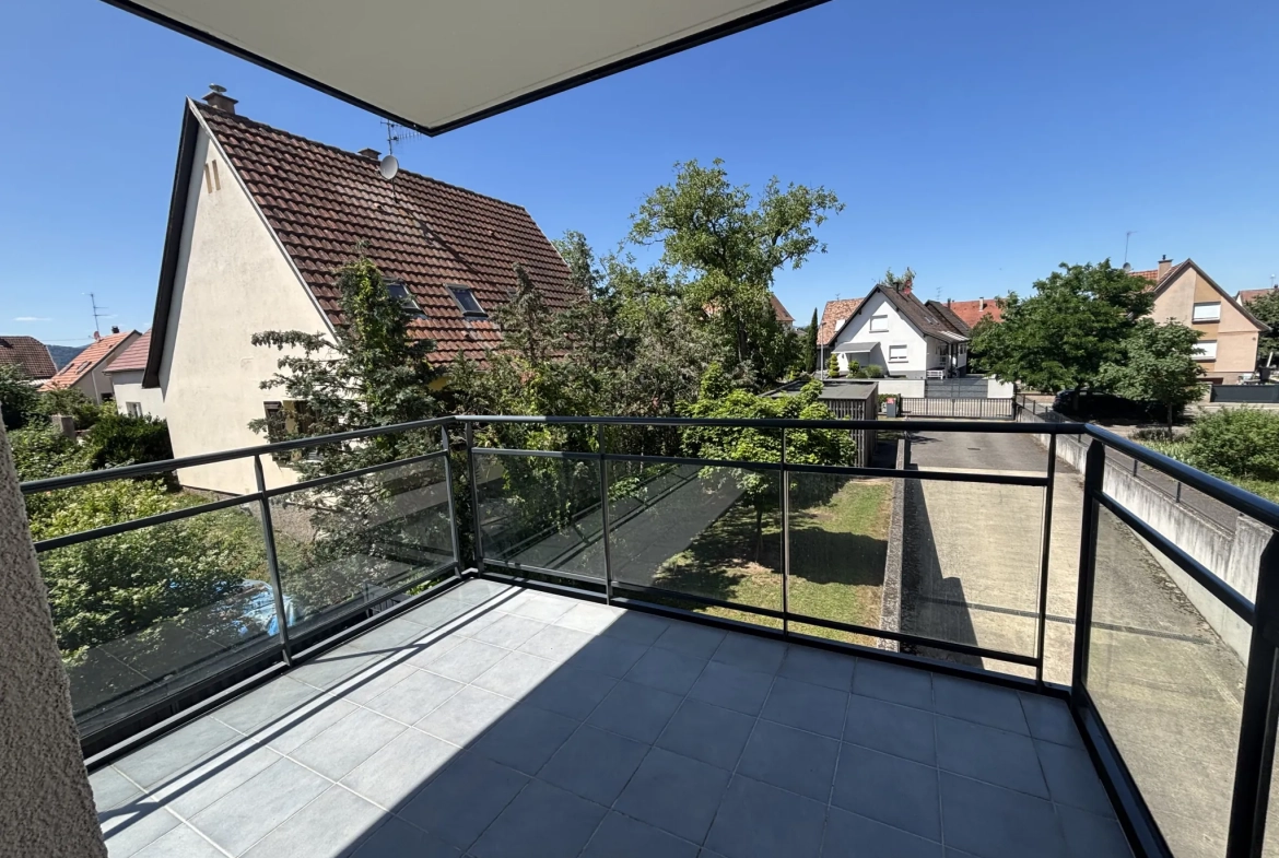 Appartement T3 récent à Sélestat avec terrasse, garage et cave - idéal famille 