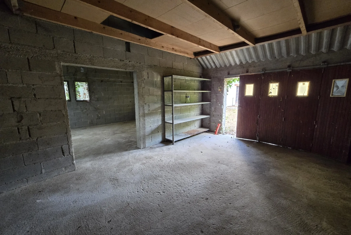 Maison à vendre avec jardin, garage et travaux à prévoir à Villefranche sur Cher 
