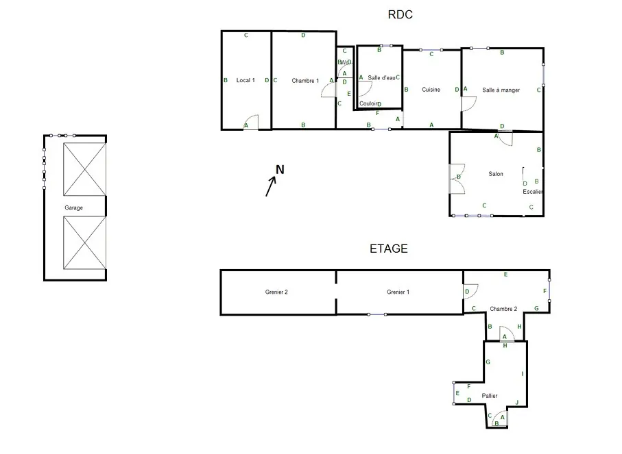Maison à vendre avec jardin, garage et travaux à prévoir à Villefranche sur Cher 